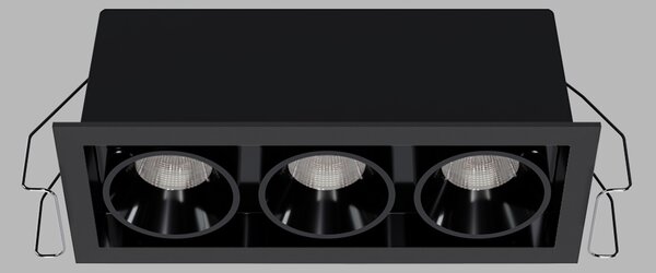LED2 2560753 Zápustné svítidlo RIVA MAXI 3, B 15W 3000K/3500K/4000K UGR černá