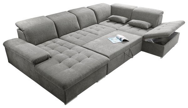 SEDACÍ SOUPRAVA, textil, jílová barva MID.YOU - Sedací soupravy, Online Only
