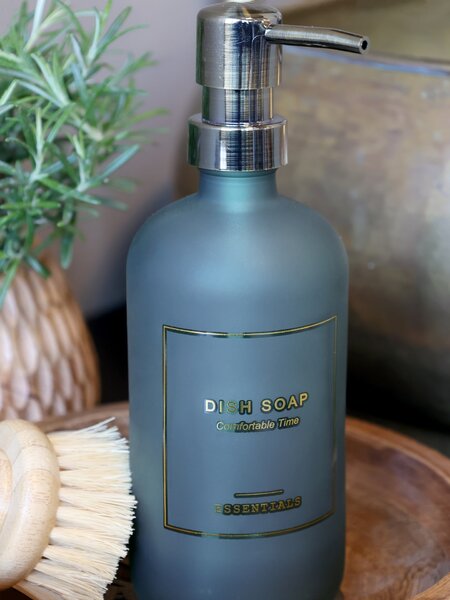 Skleněný dávkovač na saponát Moss 500 ml