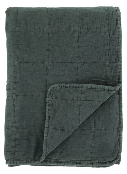 Prošívaný přehoz Aix Forest Green 130 × 180 cm