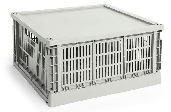 HAY Plastové víko Colour Crate Large Square, grey