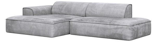 ROHOVÁ SEDAČKA, plast, textil, kompozitní dřevo, světle šedá Livetastic - Sedací soupravy, Online Only