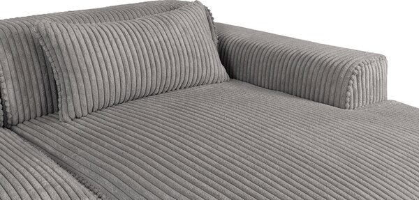 ROHOVÁ SEDAČKA, plast, textil, kompozitní dřevo, šedá Livetastic - Sedací soupravy, Online Only