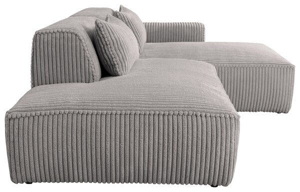 ROHOVÁ SEDAČKA, plast, textil, kompozitní dřevo, šedá Livetastic - Sedací soupravy, Online Only