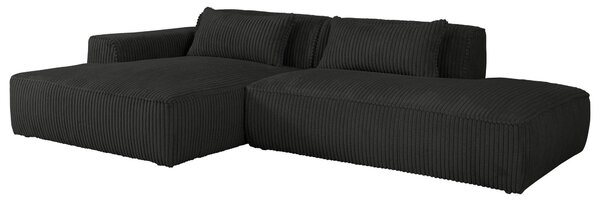 ROHOVÁ SEDAČKA, plast, textil, kompozitní dřevo, černá Livetastic - Sedací soupravy, Online Only