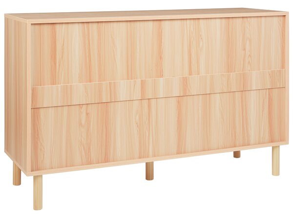 Komoda se 6 zásuvkami SHARPE Světle hnědá