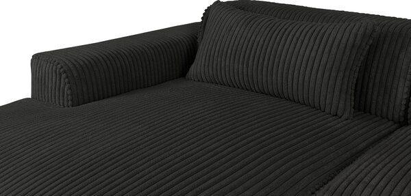 ROHOVÁ SEDAČKA, plast, textil, kompozitní dřevo, černá Livetastic - Sedací soupravy, Online Only