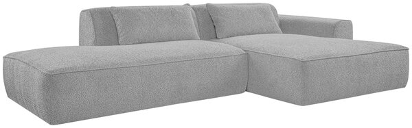 ROHOVÁ SEDAČKA, plast, textil, kompozitní dřevo, šedá Livetastic - Sedací soupravy, Online Only