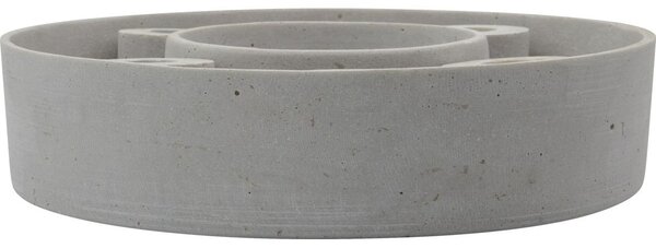 Svícen The Ring Grey Polystone 26 cm