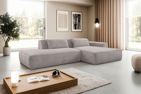 ROHOVÁ SEDAČKA, plast, textil, kompozitní dřevo, šedá Livetastic - Sedací soupravy, Online Only