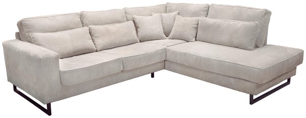 ROHOVÁ SEDAČKA, textil, kompozitní dřevo, béžová Livetastic - Sedací soupravy, Online Only