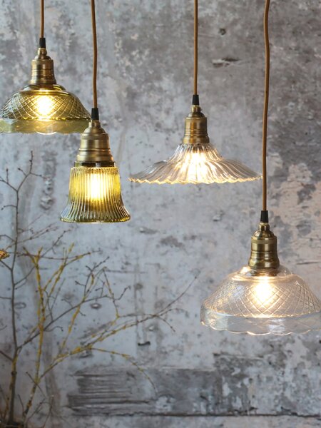 Stropní lampa Clear Brass Top Ø 26 cm