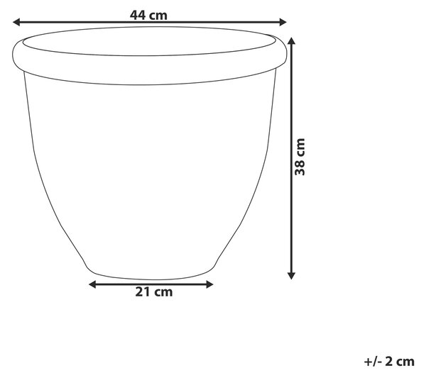 Květináč TESALIA 44 cm Hnědá
