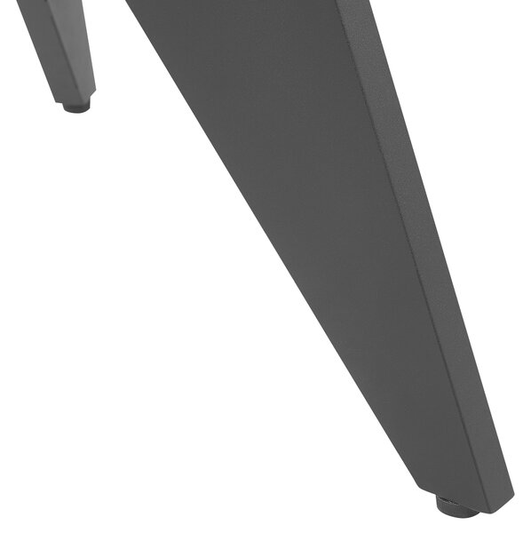 Zahradní jídelní stůl OLMETTO 83 cm 110 cm Sklo Černá