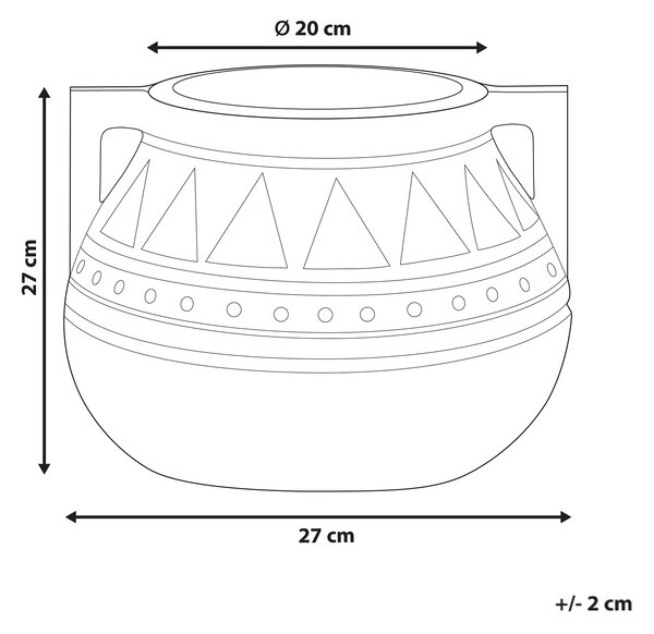 Květináč VARIEGATUM 27 cm Hnědá