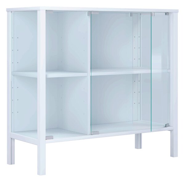 ŠIROKÁ KOMODA, čiré, bílá, 87/80/35 cm Livetastic - Online Only komody, Online Only