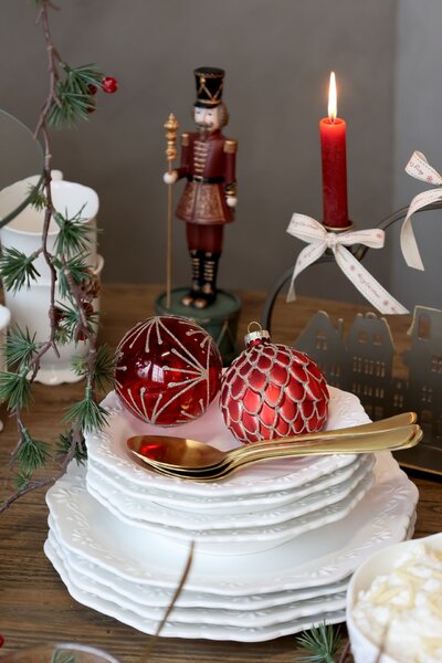 Vánoční baňka Cherry Ø 8 cm – set 6 ks