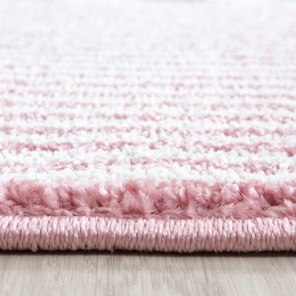 DĚTSKÝ KOBEREC, 80/150 cm šedá, bílá, pink Ben'n'jen - Online Only koberce & rohožky, Online Only