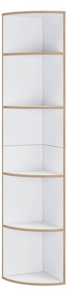 ROHOVÝ REGÁL, bílá, medový dub, 33/183/33 cm Livetastic - Online Only regály & police, Online Only
