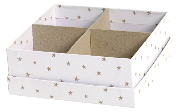 Dárková krabice Stars White – set 3 ks