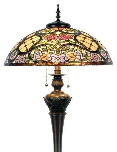 Stojací lampa Tiffany - Ø 55*150 cm 3x E27 / Max 60W - Clayre & Eef