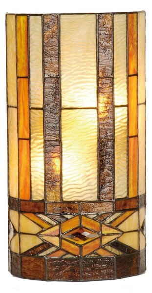Nástěnná lampa Tiffany Amsterdam - 20*11*36 cm 2x E14 / Max 40W - Clayre & Eef