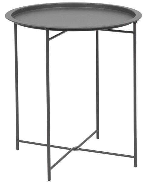 Bizzotto Antracitový kovový zahradní stolek Austin ø 46 cm