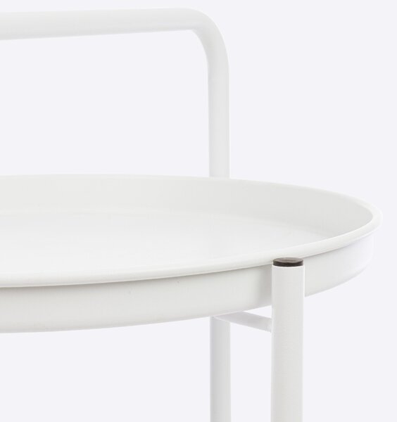 Bizzotto Bílý zahradní servírovací stolek Austin 45 cm