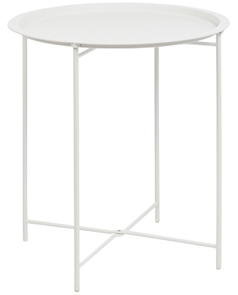 Bizzotto Bílý kovový zahradní stolek Austin ø 46 cm