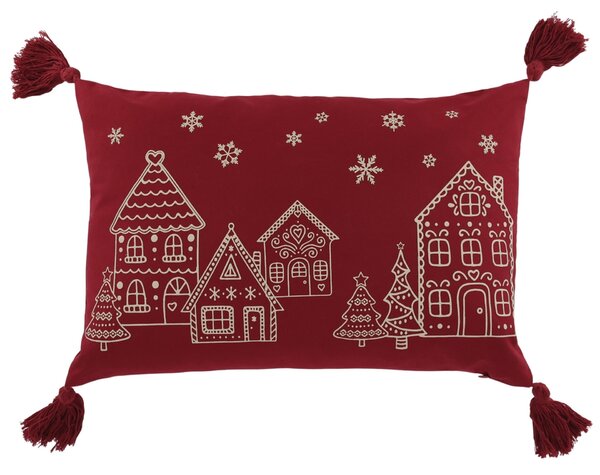 Bavlněný povlak na polštář Aix Cherry Tassels 50 × 35 cm