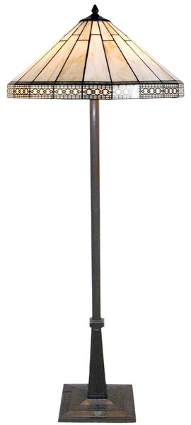 Stojací lampa Tiffany - Ø 50*164 cm 2x E27 / Max 60W - Clayre & Eef