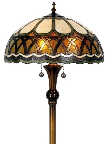 Stojací lampa Tiffany - Ø 56*164 cm 3x E27 / Max 60W - Clayre & Eef