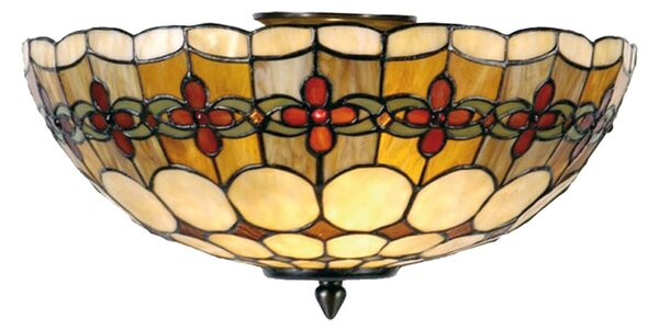 Závěsné svítidlo Tiffany Oxford - Ø 40*24 cm 2x E14 / Max 40W - Clayre & Eef