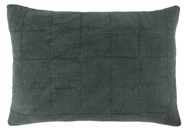 Prošívaný povlak na polštář Aix Forest Green 40 × 60 cm