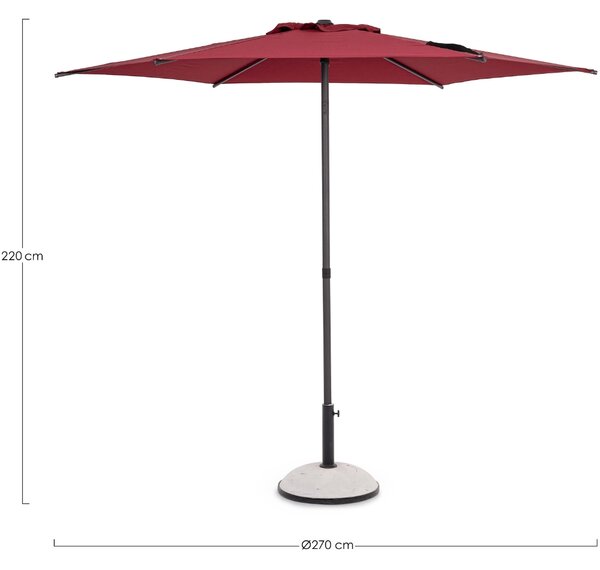 Bizzotto Červený slunečník Samba Ø 270 cm