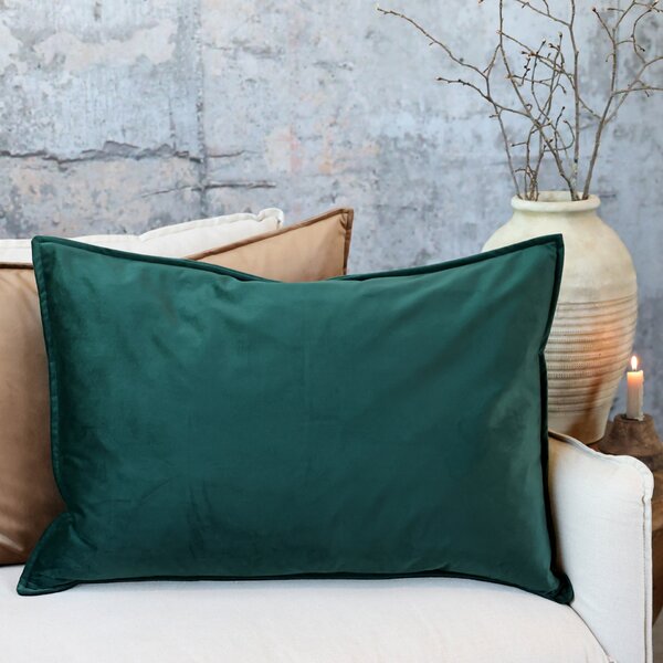 Sametový povlak na polštář Aix Forest Green 50 × 70 cm