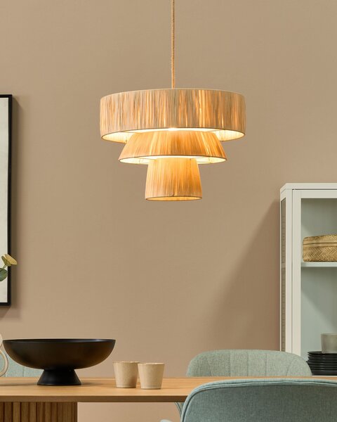 Závěsná lampa CHAMBO Papír Přírodní