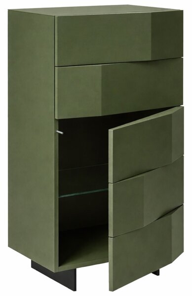 Olivově zelená komoda Marco Barotti Linea Diamond 60 x 45 cm