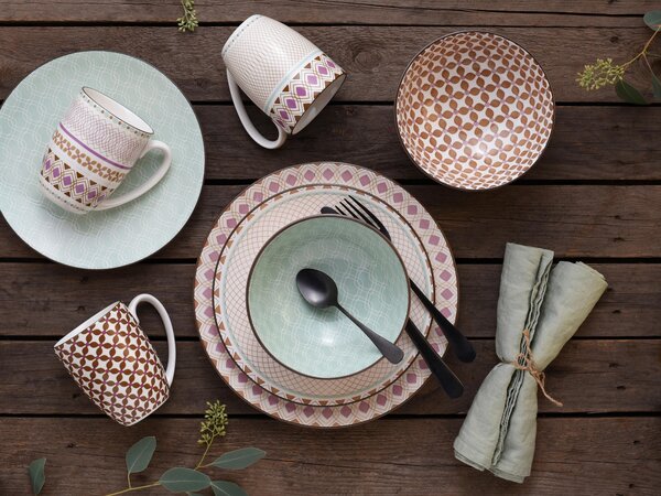 KOMBINOVANÁ SOUPRAVA, 16dílné, kamenina Creatable - Online Only nádobí, Online Only