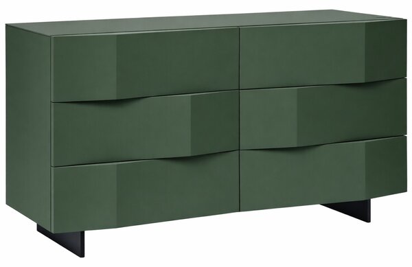 Olivově zelená komoda Marco Barotti Linea Diamond 120 x 45 cm