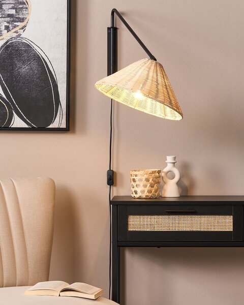Nástěnná lampa PALENA Nastavitelná Ratan Přírodní
