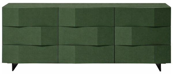 Olivově zelená komoda Marco Barotti Linea Diamond 180 x 45 cm