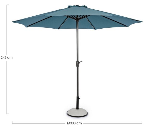 Bizzotto Modrý slunečník Kalife Ø 300 cm