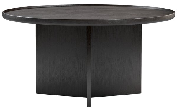 -25 % Dny MOMENTI– Woodman Černý dubový konferenční stolek Cala ⌀ 83 cm