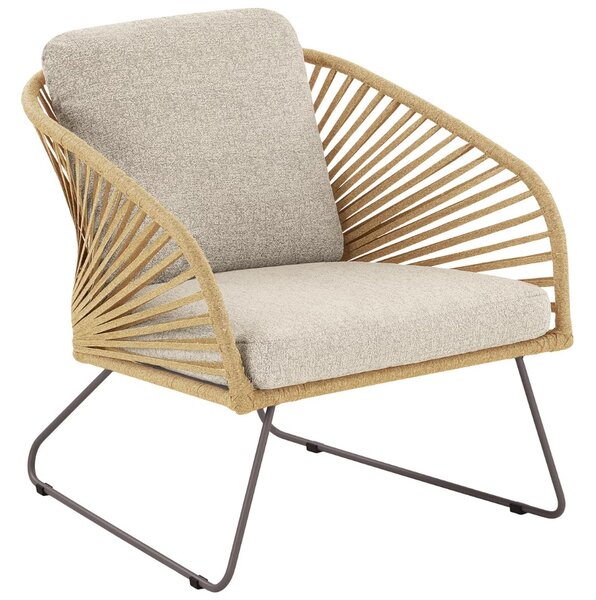 Nordic Living Béžový zahradní set pohovky, křesel a stolků Vellano