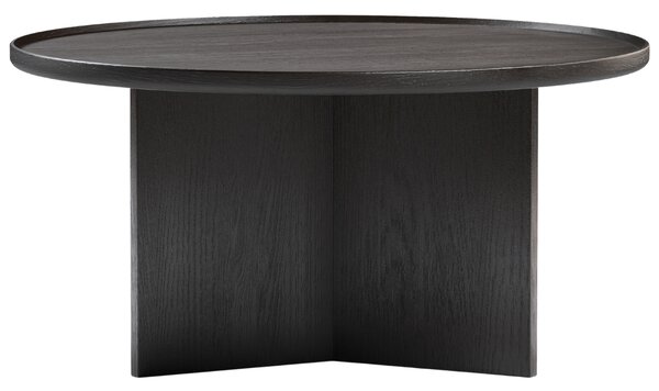 -25 % Dny MOMENTI– Woodman Černý dubový konferenční stolek Cala ⌀ 83 cm