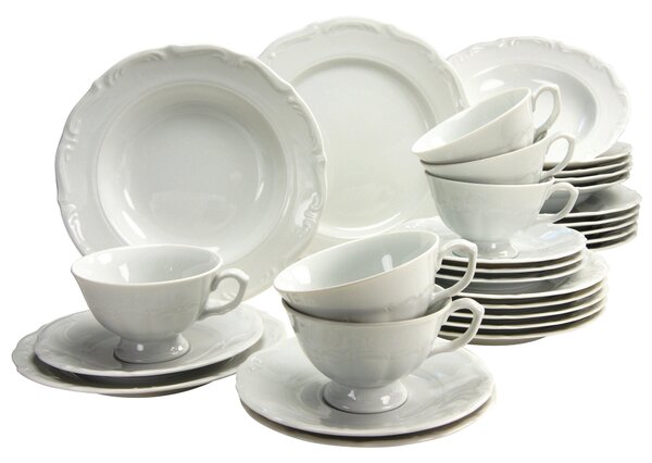 KOMBINOVANÁ SOUPRAVA, 30dílné, porcelán Creatable - Online Only nádobí, Online Only