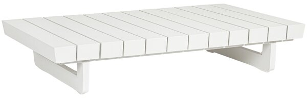 Bizzotto Bílý hliníkový zahradní stolek Infinity 126 x 74 cm