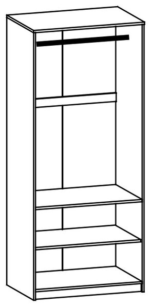 Šatní skříň CHACALTAYA, dub sonoma/bílý mat