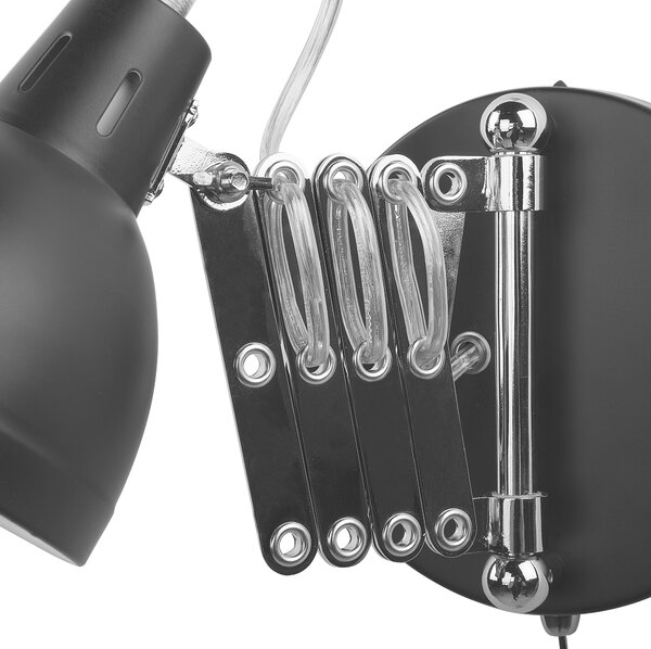 Sada 2 nástěnných lamp HARRINGTON Černá Kov Nastavitelná